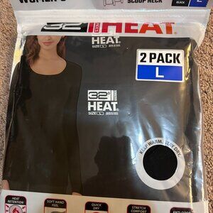 2 Pack, L, 32 Degree heat Long sleeve Black